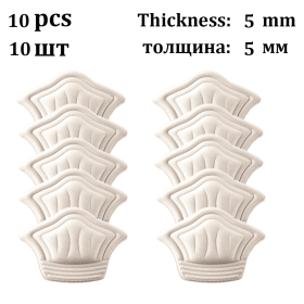 Insoles Patch Heel Pads for Sport Shoes Antiwear Feet Pad Cushion Insert Insole Heel Protector Sticker (Color: 10 pcs-5 mm5)
